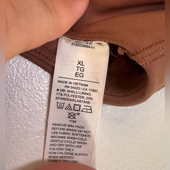 Old Navy Active Powersoft Brown Women's Crop Top Tank Top Size XL - Picture 5 of 5